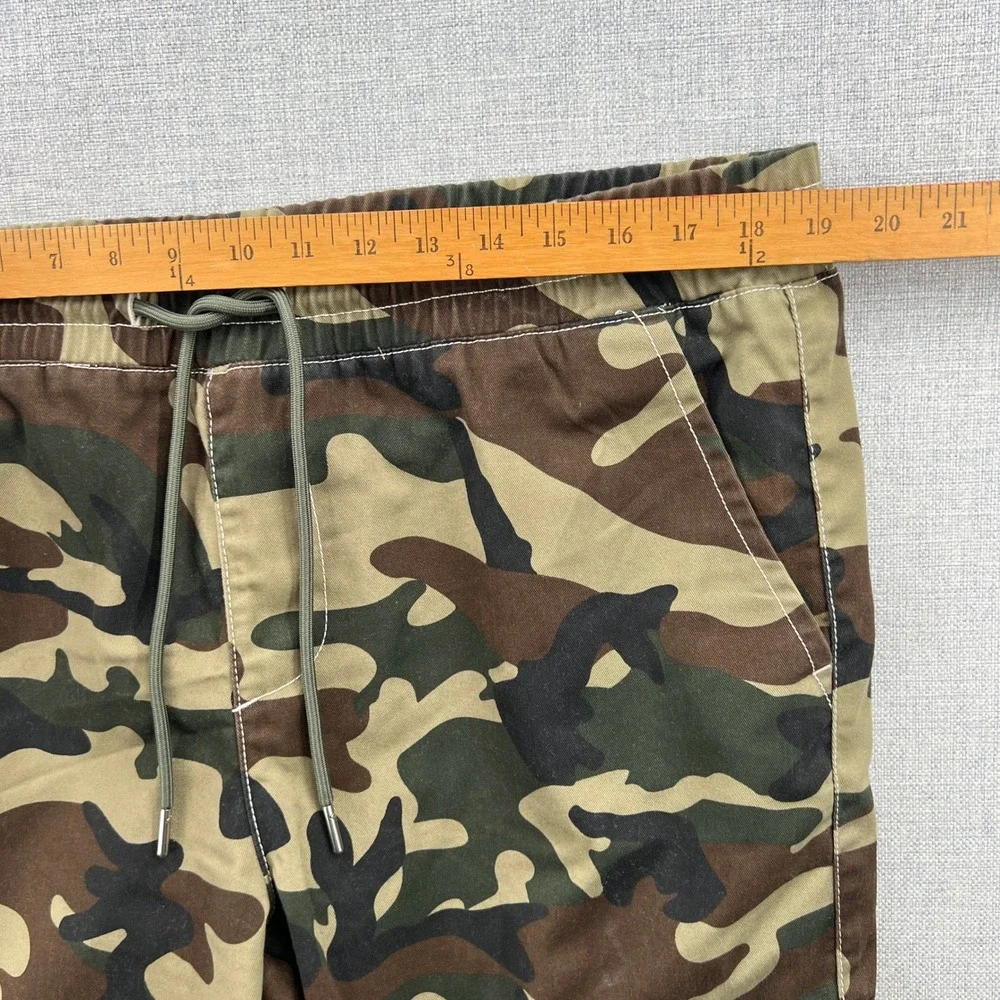 True Religion Camo Cargo Jogger Pants Mens Large Green Brown Hunting Streetwear